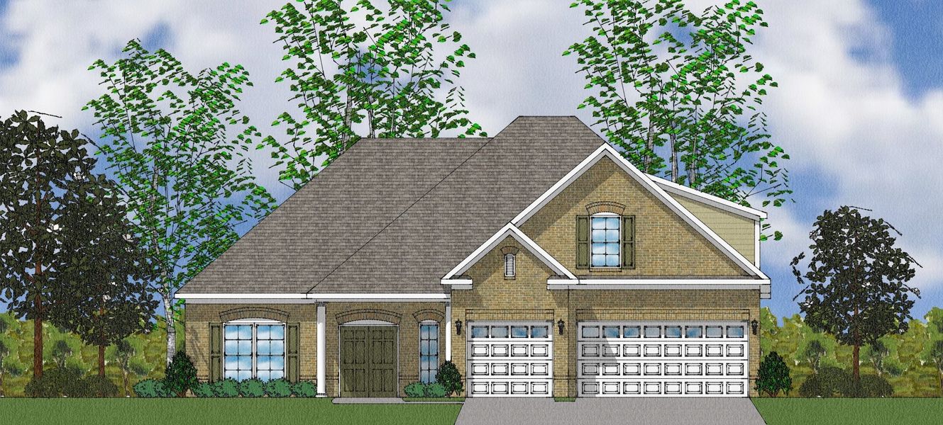 Representative exterior photo of a completed home built from the Campbell - Elite Collection by Mungo Homes in Walnut Grove, Easley, SC (Image 2).