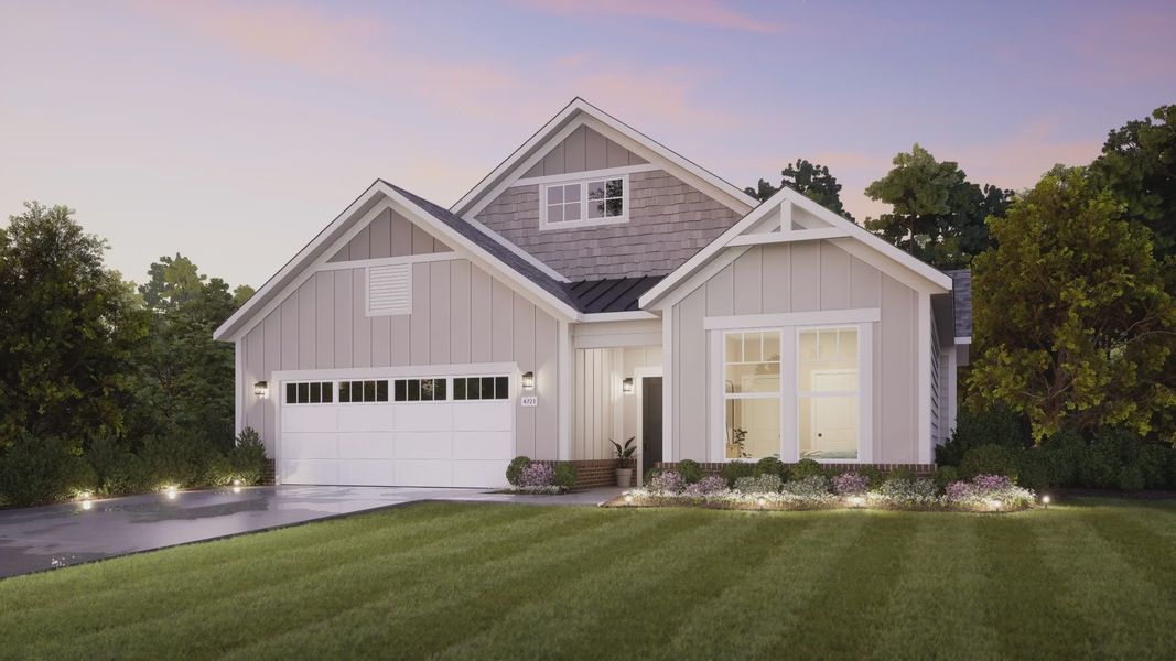 Representative exterior photo of a completed home built from the Portico by Epcon Communities in The Courtyards at Stewarts Creek, Smyrna, TN (Image 26).
