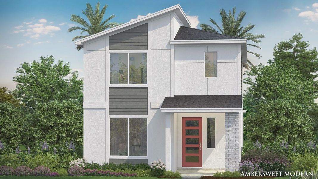 Representative exterior photo of a completed home built from the Ambersweet by DRB Homes in Trinity Place, St. Cloud, FL (Image 27). Representative exterior photo of a completed home built from the Ambersweet by DRB Homes in Trinity Place, St. Cloud, FL (Image 27).