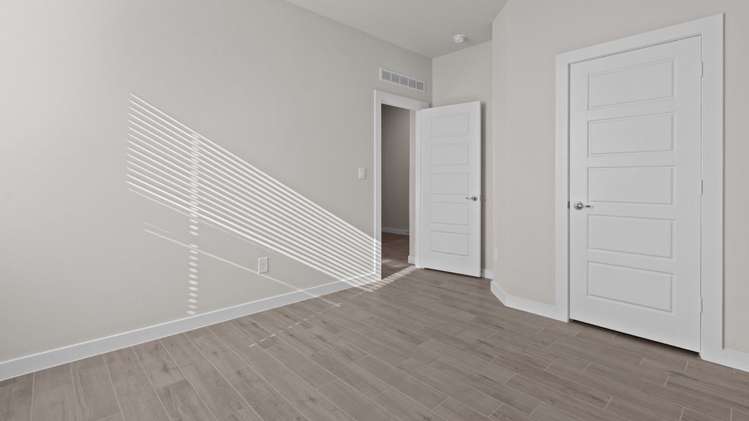 Representative unfurnished interior of a home built from the BLANCO by D.R. Horton in Northwest Passage, Midland (Image 24). Representative unfurnished interior of a home built from the BLANCO by D.R. Horton in Northwest Passage, Midland (Image 24).