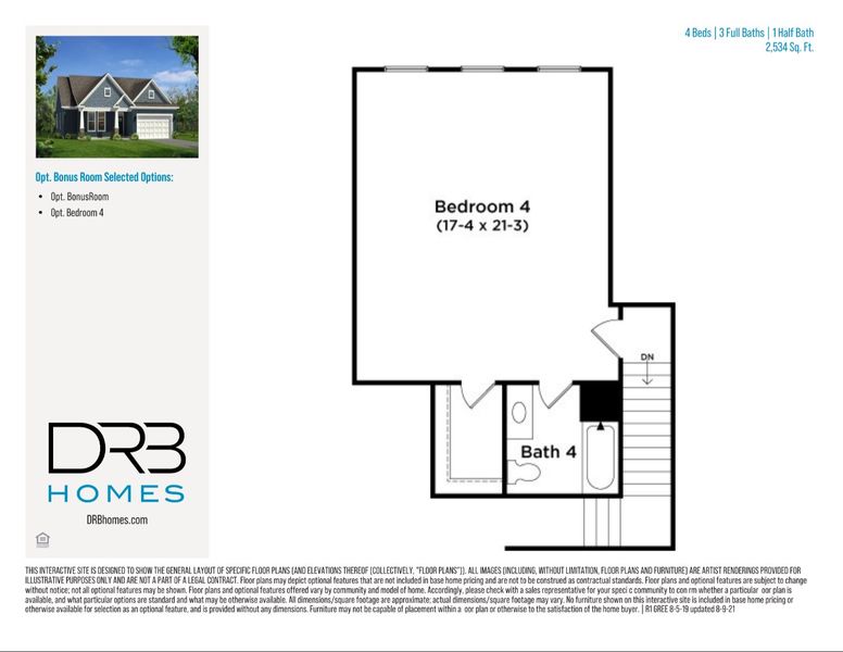 2D floor plan layout of this home in Benjamin's Grove, Woodruff, SC (Image 4).
