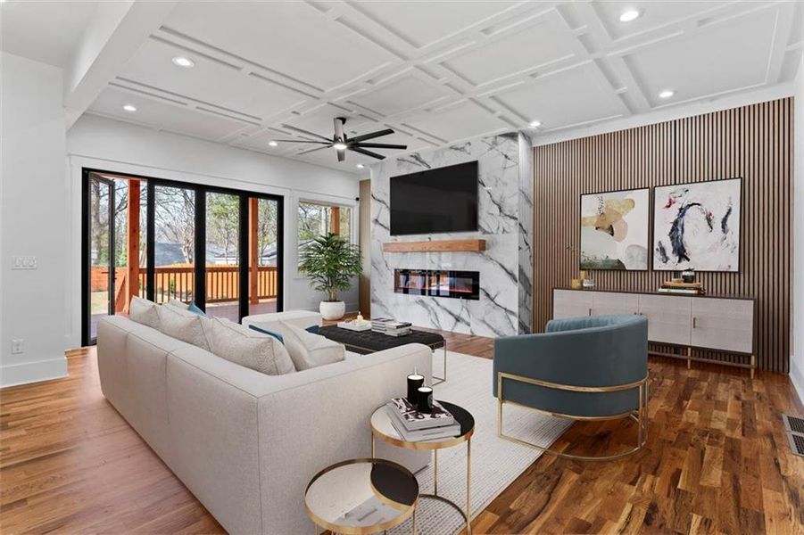 Furnished interior view inside a new home in , Atlanta (Image 10).