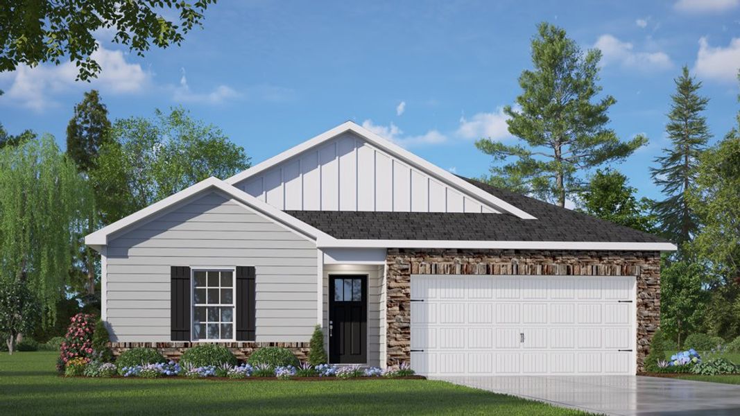 Representative exterior photo of a completed home built from the Freeport by D.R. Horton in South Pinehurst Cottages, Pinehurst, NC (Image 4). Representative exterior photo of a completed home built from the Freeport by D.R. Horton in South Pinehurst Cottages, Pinehurst, NC (Image 4).