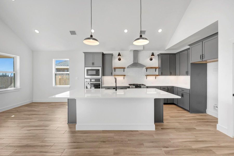 Gourmet island kitchen