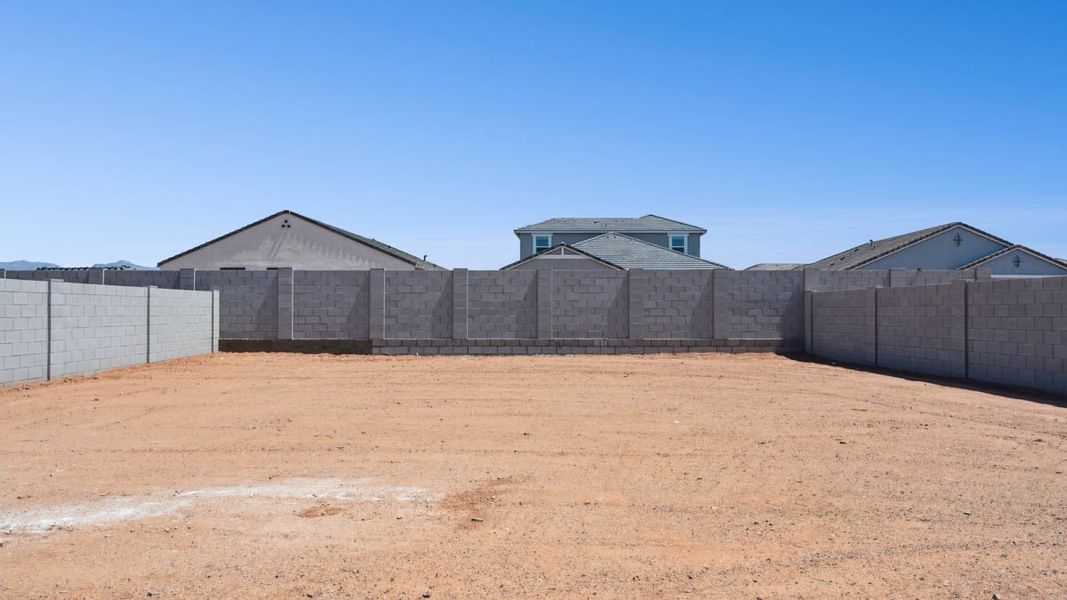 Exterior details and patio area of a home in Radiance at Superstition Vistas, Apache Junction (Image 18).