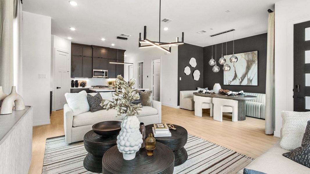 Representative furnished interior of a home built from the Alba by Brightland Homes in Bridgeland Central, Cypress (Image 6). Representative furnished interior of a home built from the Alba by Brightland Homes in Bridgeland Central, Cypress (Image 6).