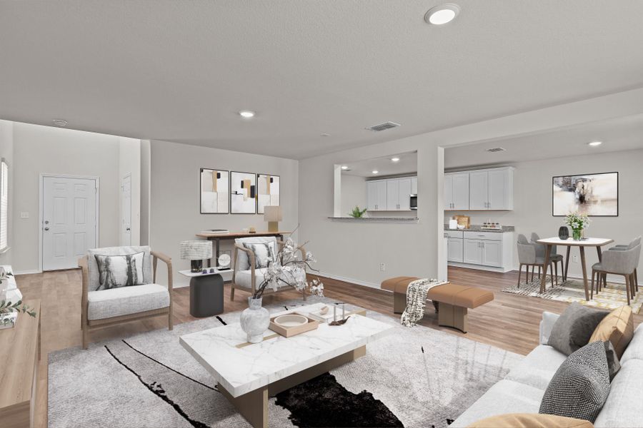 Representative furnished interior of a home built from the Springfield by Centex in Davis Ranch, San Antonio (Image 11).