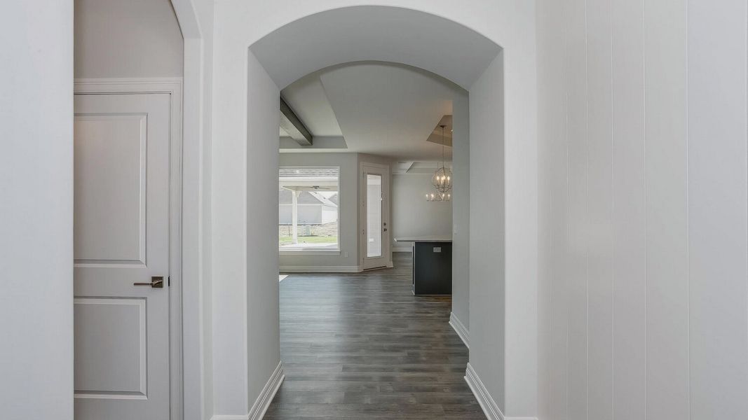 Representative unfurnished interior of a home built from the Portico Tandem Garage by Perfection Builders in The Courtyards at The Heritage, Andover (Image 13).