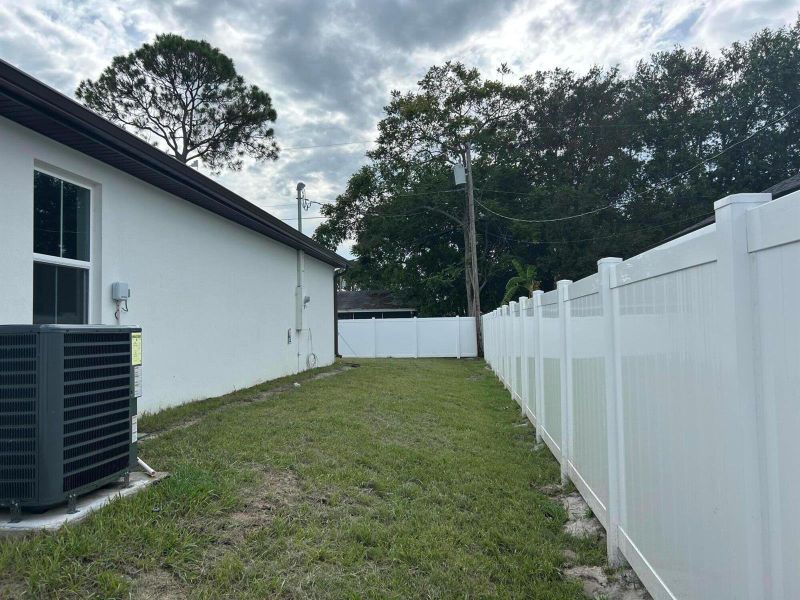 New fence added to backyard
