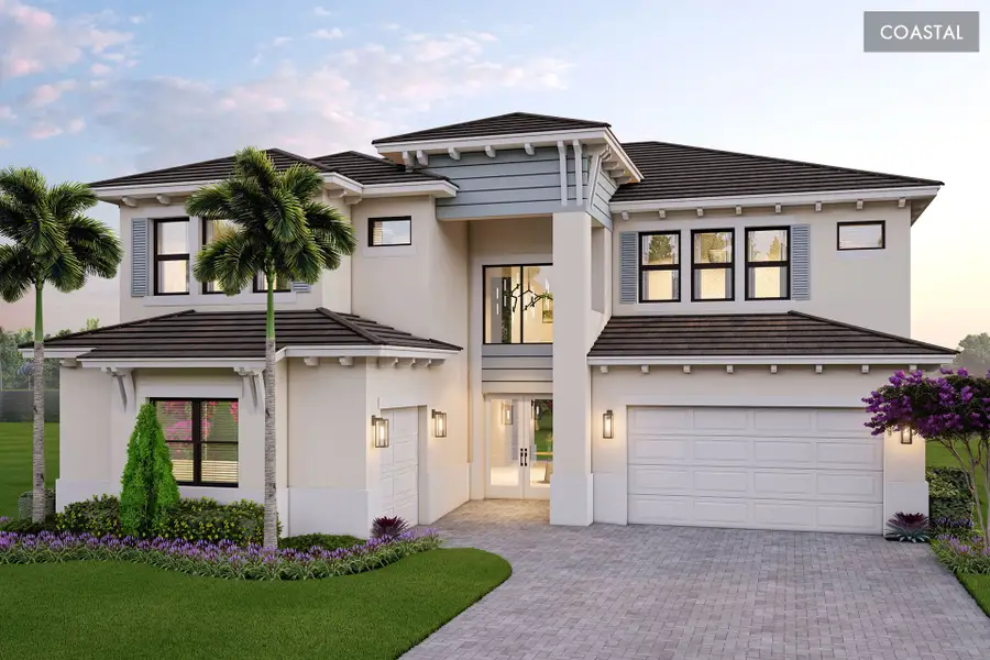 Representative exterior photo of a completed home built from the Olympus by GL Homes in Apex at Avenir, Palm Beach Gardens, FL (Image 2).