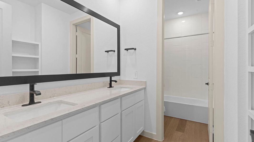 Representative furnished interior of a home built from the LANCASTER by D.R. Horton in Alexander, Pearland (Image 6). Representative furnished interior of a home built from the LANCASTER by D.R. Horton in Alexander, Pearland (Image 6).