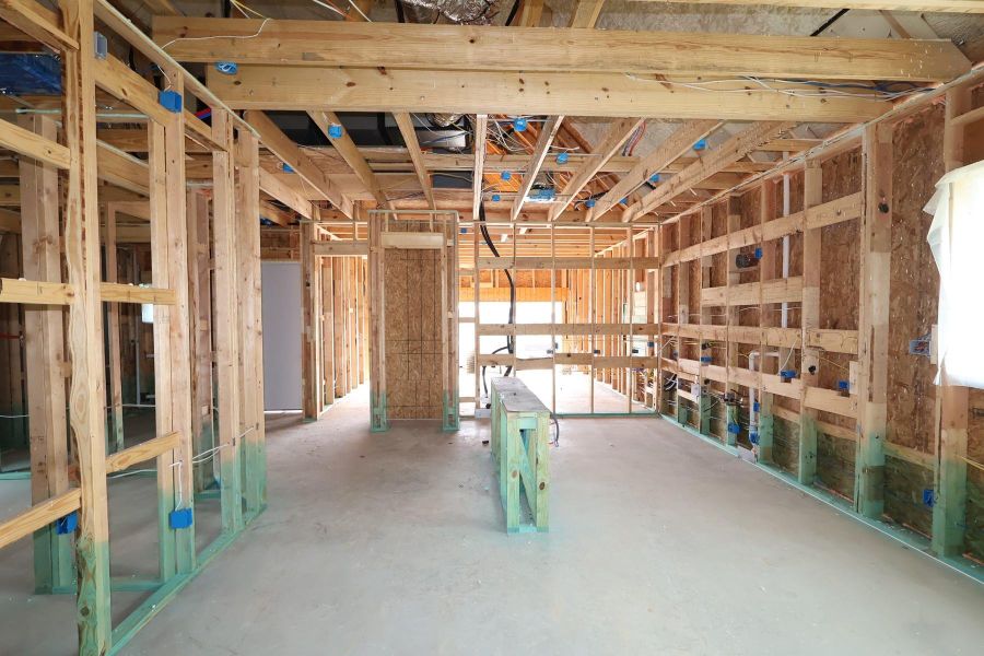In-progress construction of a new home in The Grand Prairie 40’, Hockley, TX (Image 29).