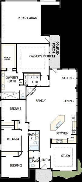 2D floor plan layout of this home in Talia – Garden Series, Mesquite, TX (Image 5). 2D floor plan layout of this home in Talia – Garden Series, Mesquite, TX (Image 5).