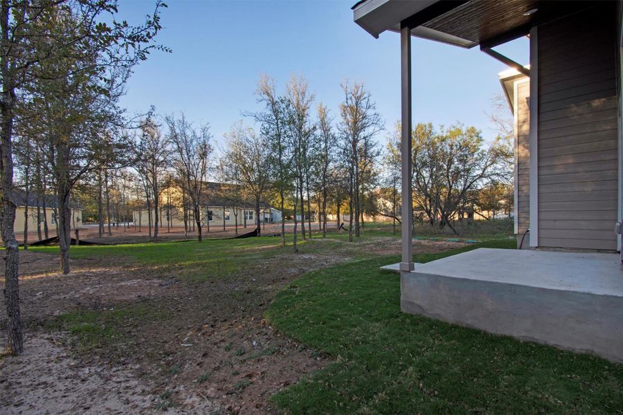 Exterior details and patio area of a home in , Bastrop (Image 28).