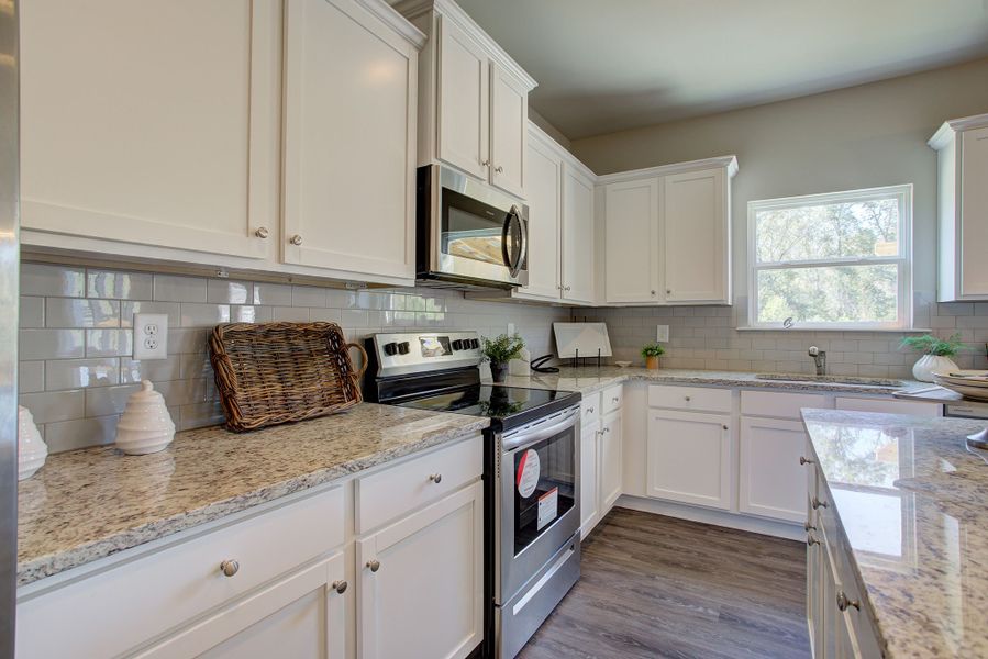 Kitchen area with lots of countertop space