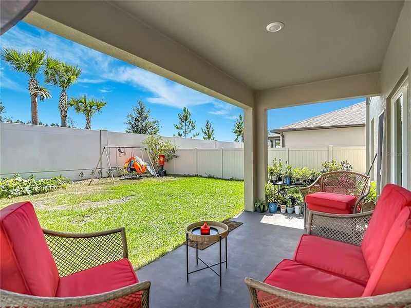 Exterior details and patio area of a home in Two Rivers, Zephyrhills (Image 24).