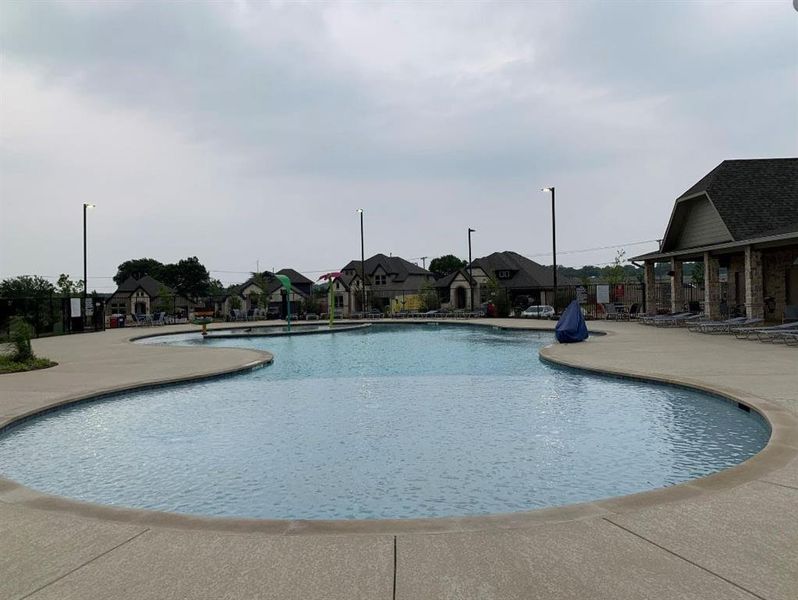 View of pool featuring a patio area