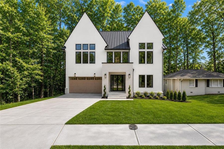 Front exterior of a new home in , Brookhaven, GA, highlighting curb appeal (Image 27).