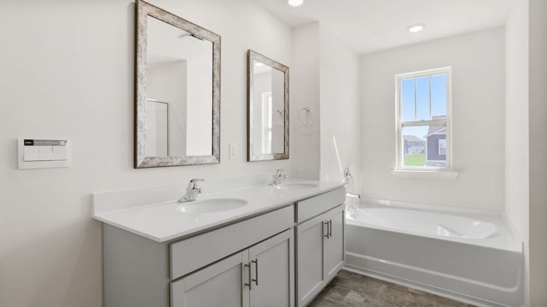 Furnished interior view inside a new home in Durbin Meadows Traditions, Fountain Inn (Image 12).