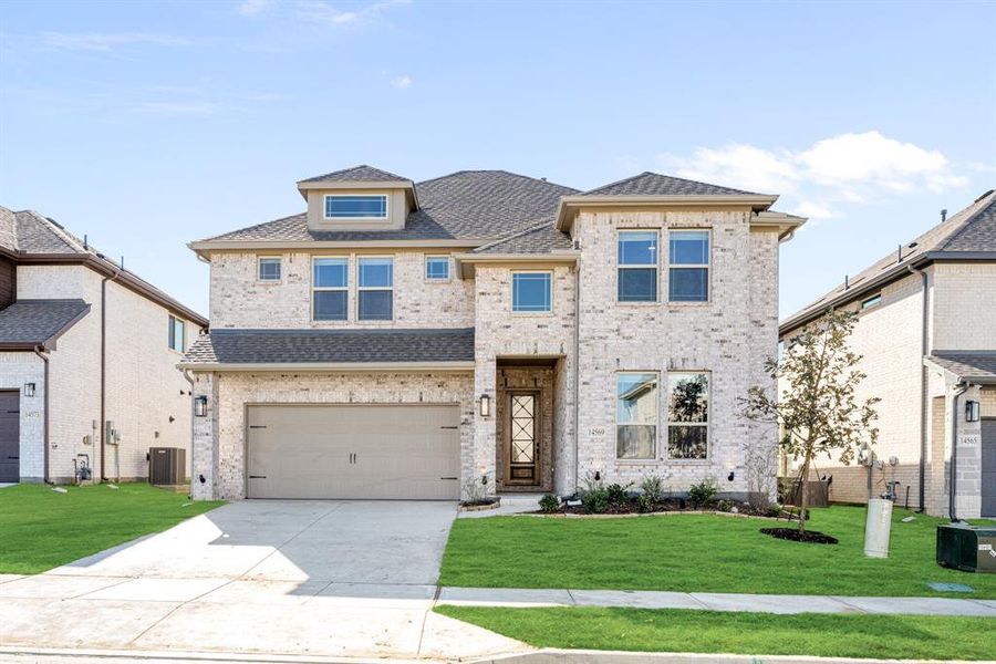 Front exterior of a new home in Creekview Meadows, Pilot Point, TX, highlighting curb appeal (Image 23). Front exterior of a new home in Creekview Meadows, Pilot Point, TX, highlighting curb appeal (Image 23).