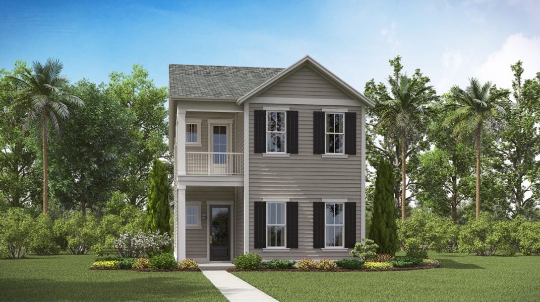 Front exterior of a new home in Carnes Crossroads, Summerville, SC, highlighting curb appeal (Image 1). Front exterior of a new home in Carnes Crossroads, Summerville, SC, highlighting curb appeal (Image 1).