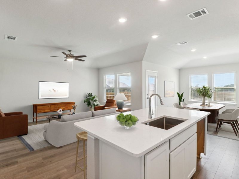 Furnished interior view inside a new home in Remington Ranch, San Antonio (Image 4). Furnished interior view inside a new home in Remington Ranch, San Antonio (Image 4).