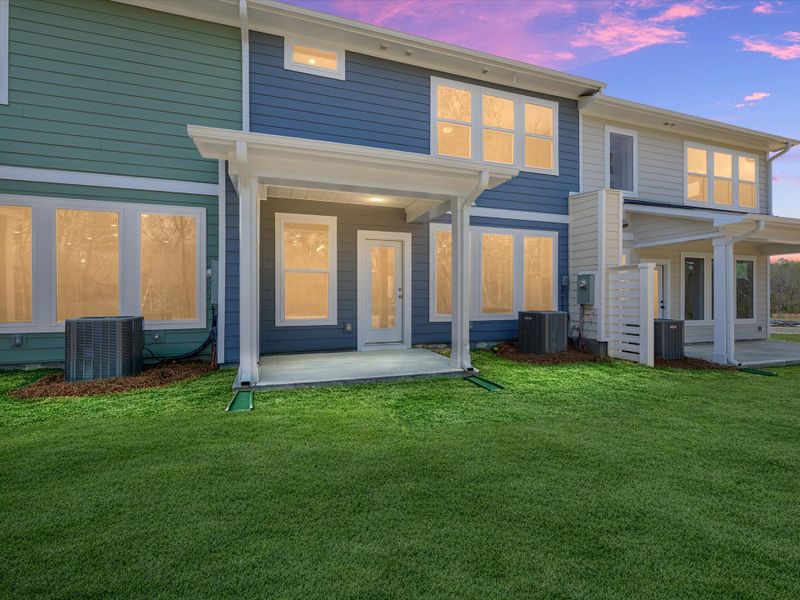 Exterior details and patio area of a home in Westview Towns, Waxhaw (Image 4).