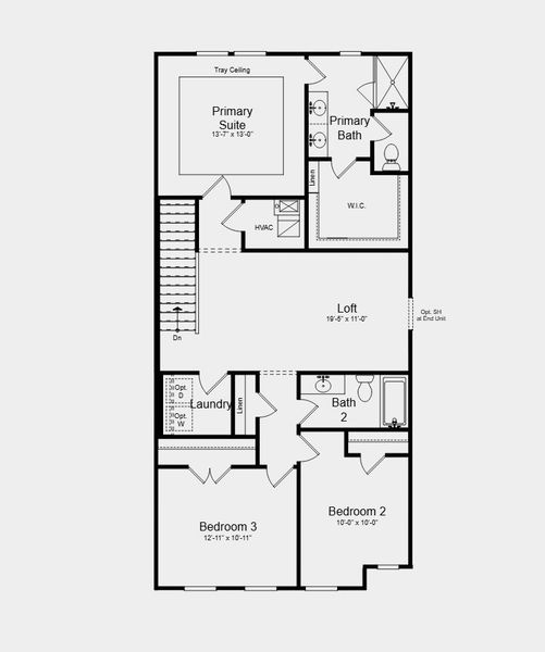 2D floor plan layout for the Kenna by Taylor Morrison in Weatherfield, Buford, GA (Image 3).