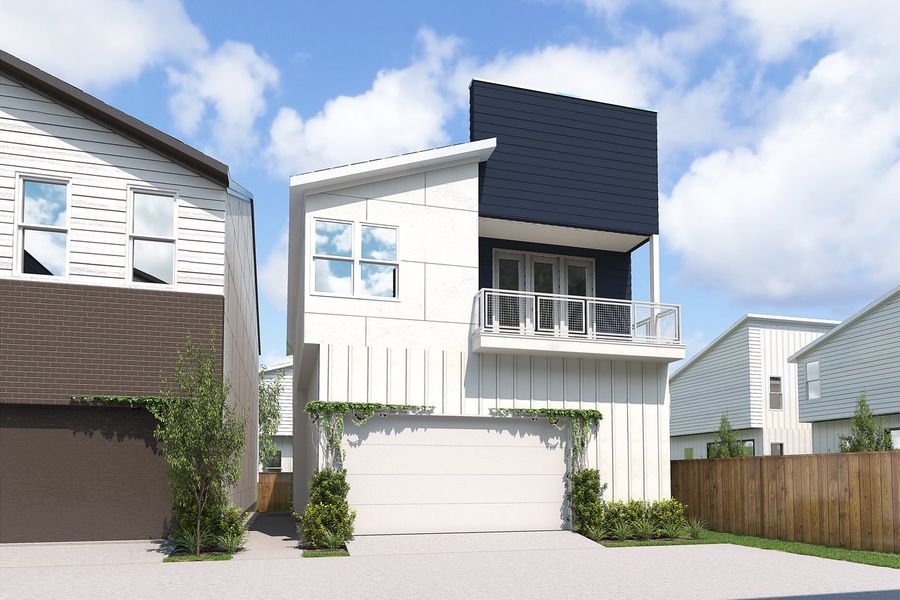 Front exterior of a new home in Avondale, Houston, TX, highlighting curb appeal (Image 1). Front exterior of a new home in Avondale, Houston, TX, highlighting curb appeal (Image 1).