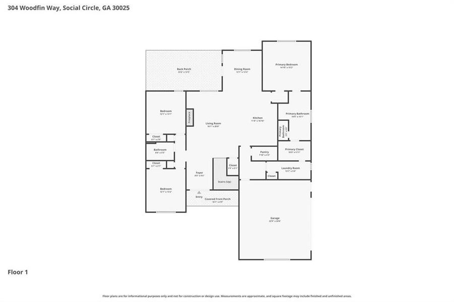 2D floor plan layout of this home in , Social Circle, GA (Image 6). 2D floor plan layout of this home in , Social Circle, GA (Image 6).