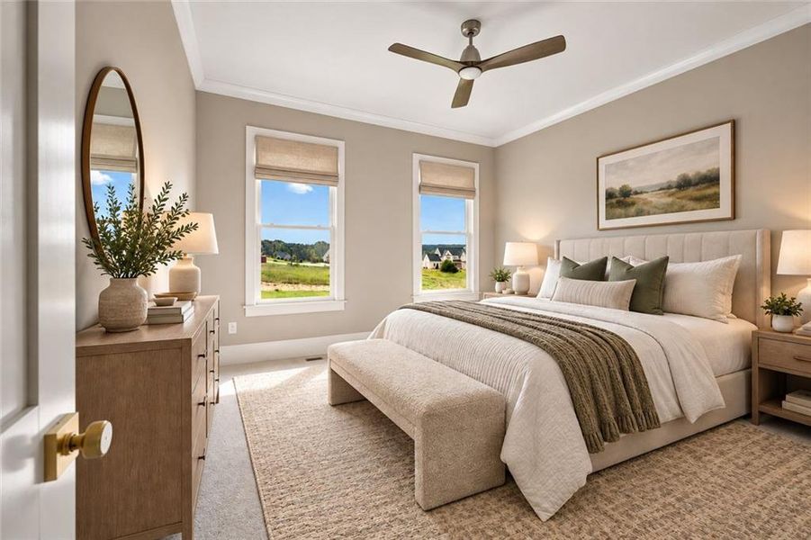 Furnished interior view inside a new home in , Bogart (Image 10).