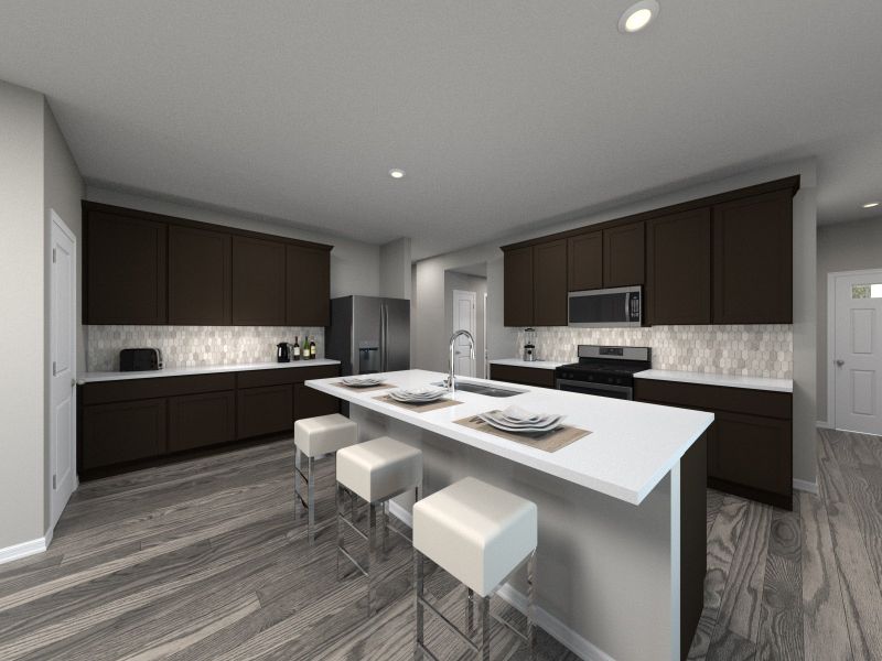 Furnished interior view inside a new home in Butler Farms - Americana Collection, Liberty Hill (Image 3). Furnished interior view inside a new home in Butler Farms - Americana Collection, Liberty Hill (Image 3).