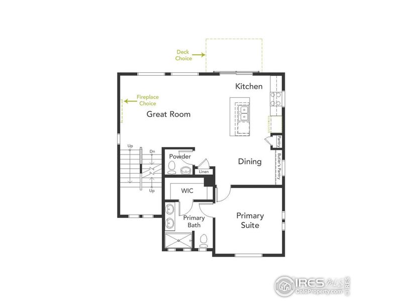 2D floor plan layout of this home in Thompson River Ranch, Johnstown, CO (Image 2). 2D floor plan layout of this home in Thompson River Ranch, Johnstown, CO (Image 2).
