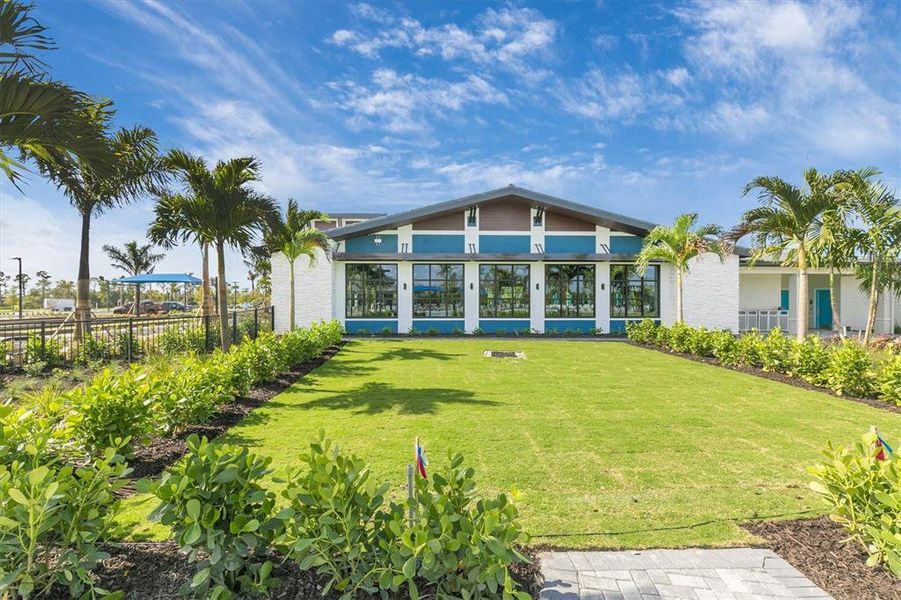 Exterior details and patio area of a home in Wellen Park Golf & Country Club, Venice (Image 7).