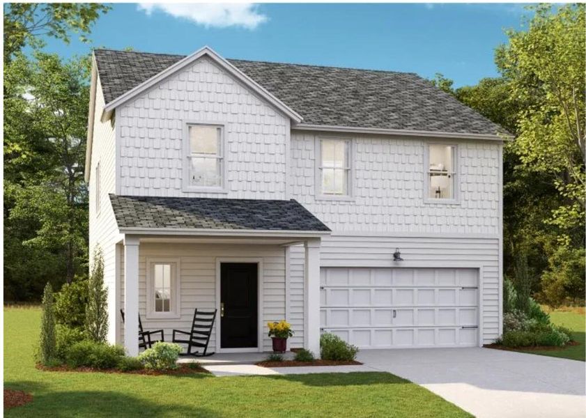 Front exterior of a new home in Limehouse Farms, Summerville, SC, highlighting curb appeal (Image 1). Front exterior of a new home in Limehouse Farms, Summerville, SC, highlighting curb appeal (Image 1).