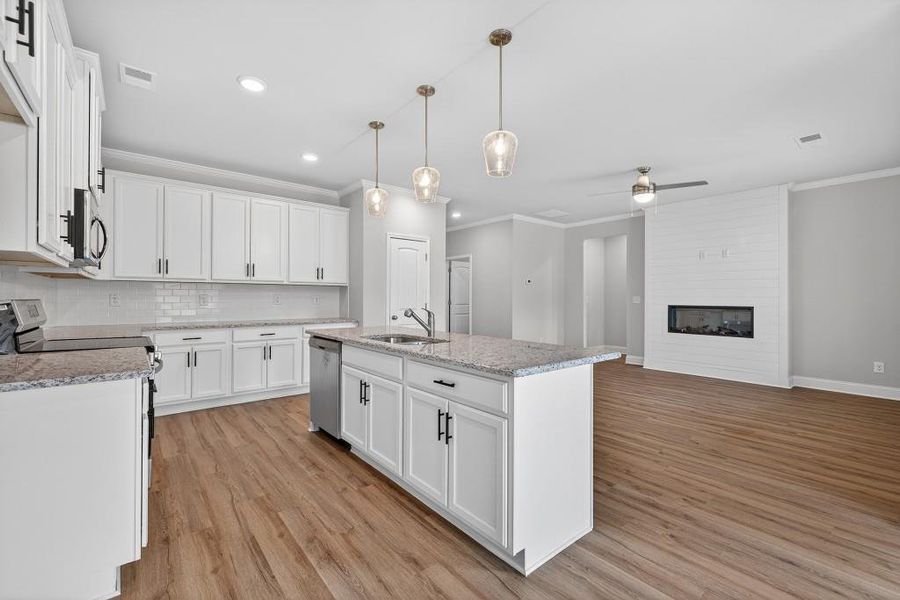 Furnished interior view inside a new home in , Homer (Image 7). Furnished interior view inside a new home in , Homer (Image 7).