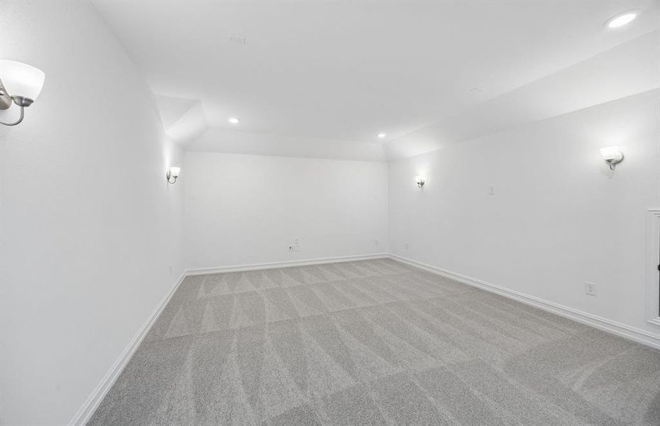 Media room on second level