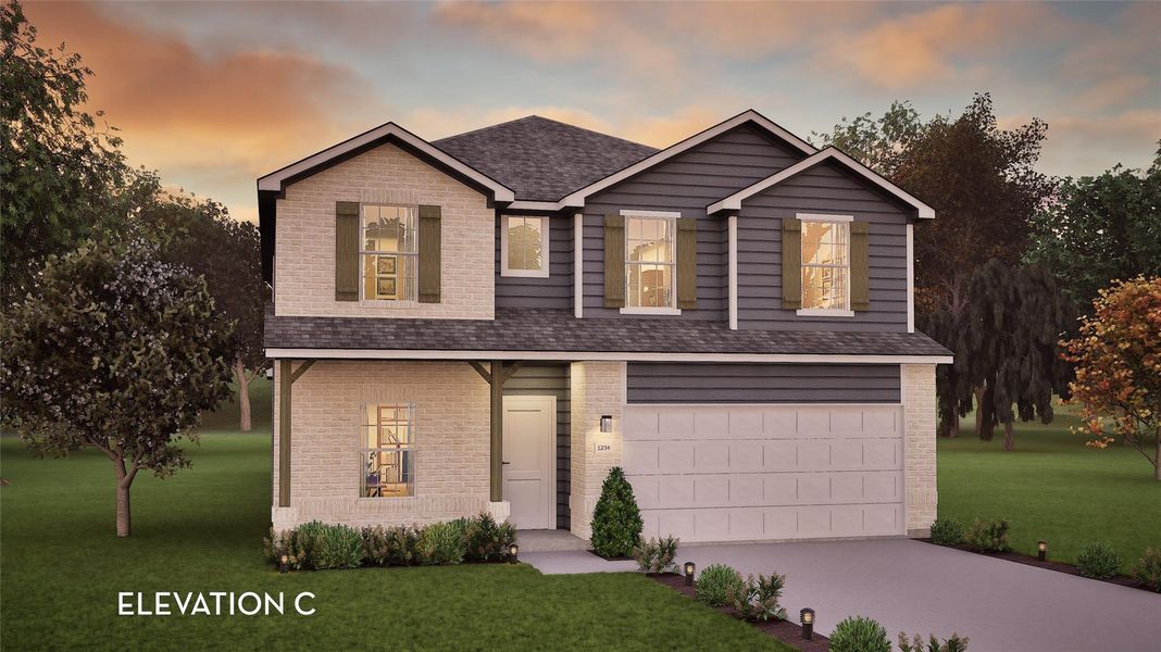Front exterior of a new home in Pecan Estates, Crosby, TX, highlighting curb appeal (Image 1). Front exterior of a new home in Pecan Estates, Crosby, TX, highlighting curb appeal (Image 1).