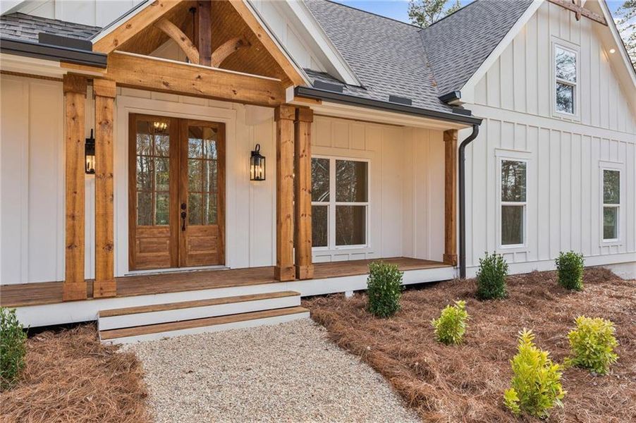 Exterior details and patio area of a home in , Dahlonega (Image 26).