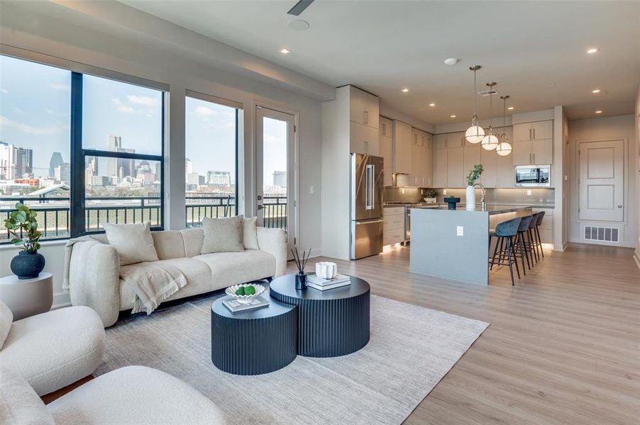 Furnished interior view inside a new home in , Dallas (Image 9).
