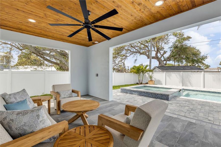 Exterior details and patio area of a home in , New Smyrna Beach (Image 51).