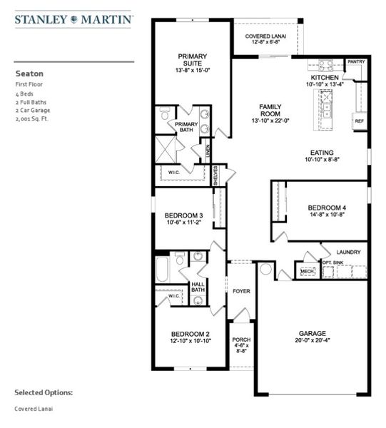 2D floor plan layout of this home in Brookshire, Titusville, FL (Image 5).