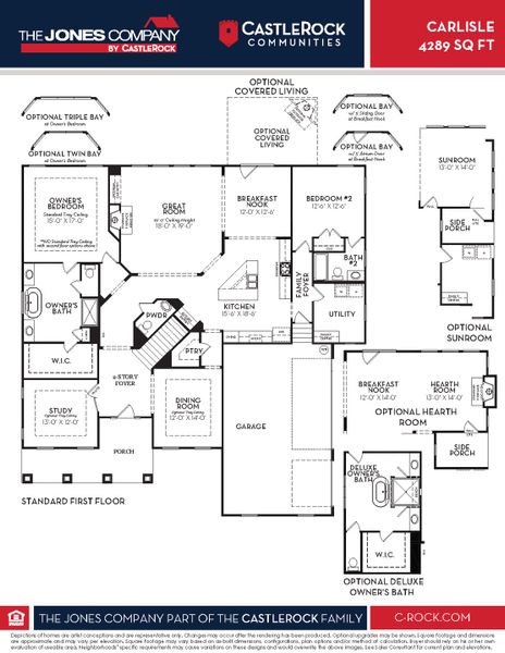2D floor plan layout of this home in Belvoir, Fairview, TN (Image 2).