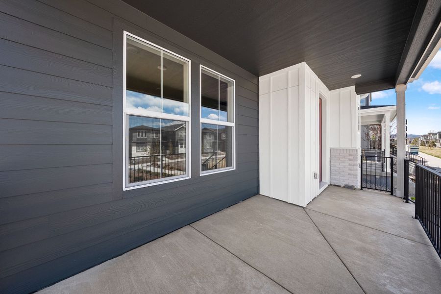 Exterior details and patio area of a home in Trumark Homes at Sterling Ranch, Littleton (Image 4).