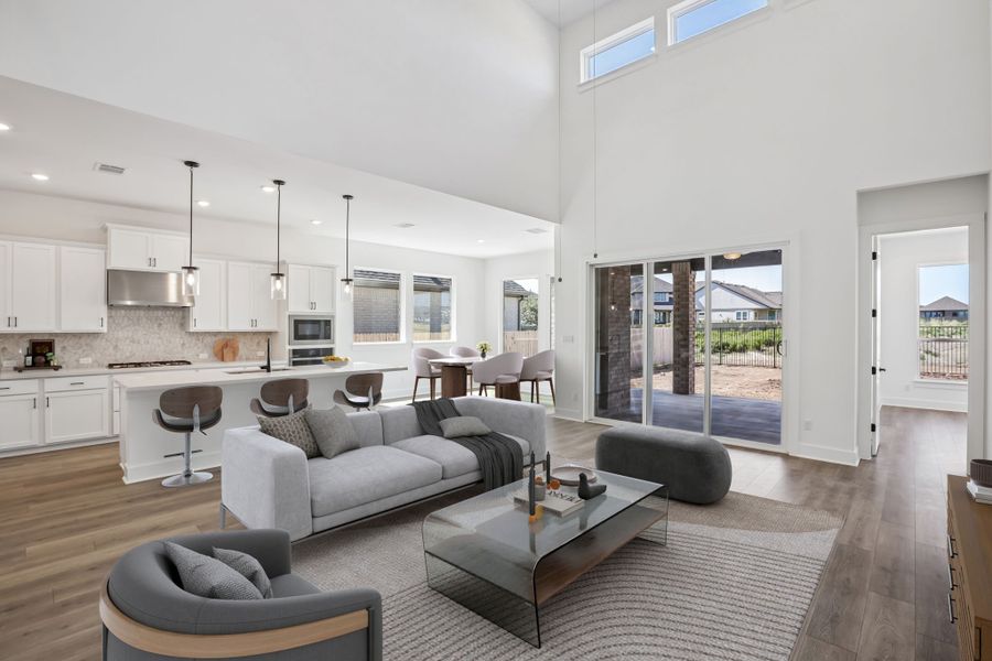 Representative furnished interior of a home built from the Anderson by Taylor Morrison in Travisso, Leander (Image 7).
