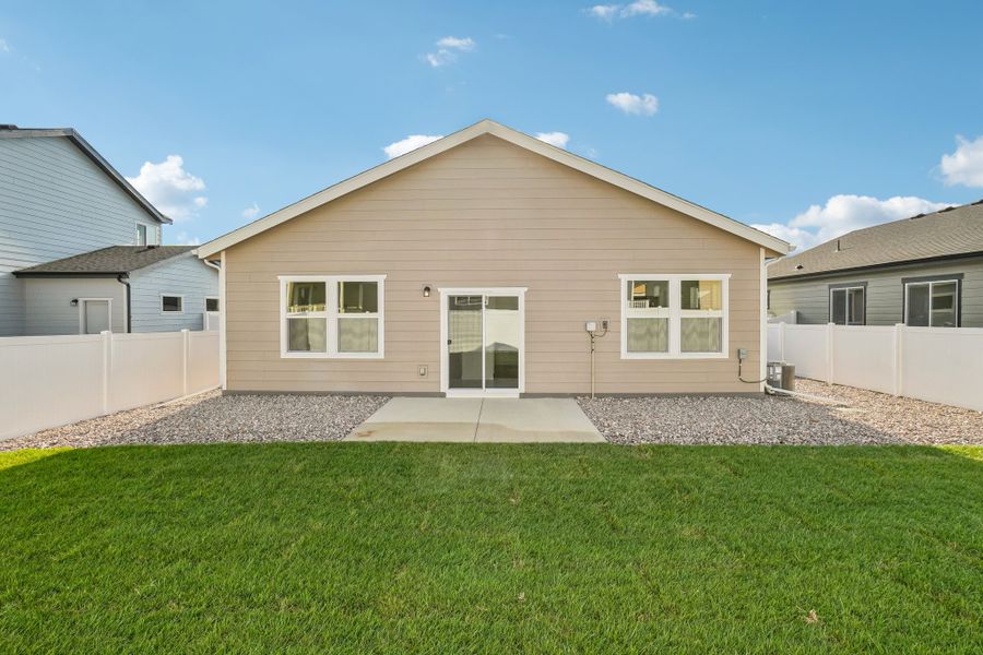Exterior details and patio area of a home in Union Colony West, Greeley (Image 26).