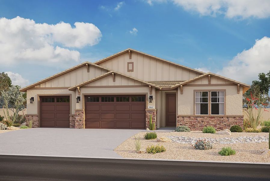 Representative exterior photo of a completed home built from the 3103 by Elliott Homes in Las Barrancas, Yuma, AZ (Image 3).