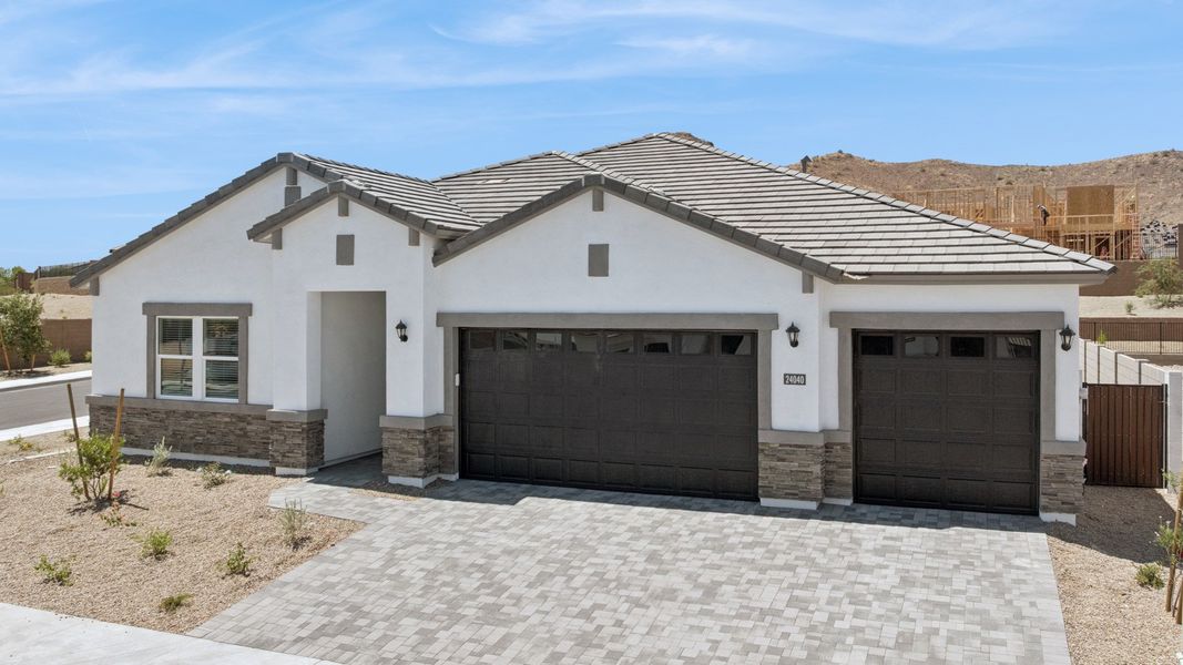 Representative exterior photo of a completed home built from the Willow by D.R. Horton in The Ridge at Stone Butte, Phoenix, AZ (Image 28). Representative exterior photo of a completed home built from the Willow by D.R. Horton in The Ridge at Stone Butte, Phoenix, AZ (Image 28).
