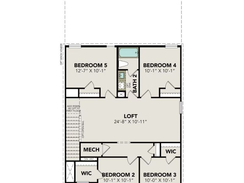2D floor plan layout of this home in Applewhite Meadows, San Antonio, TX (Image 3).