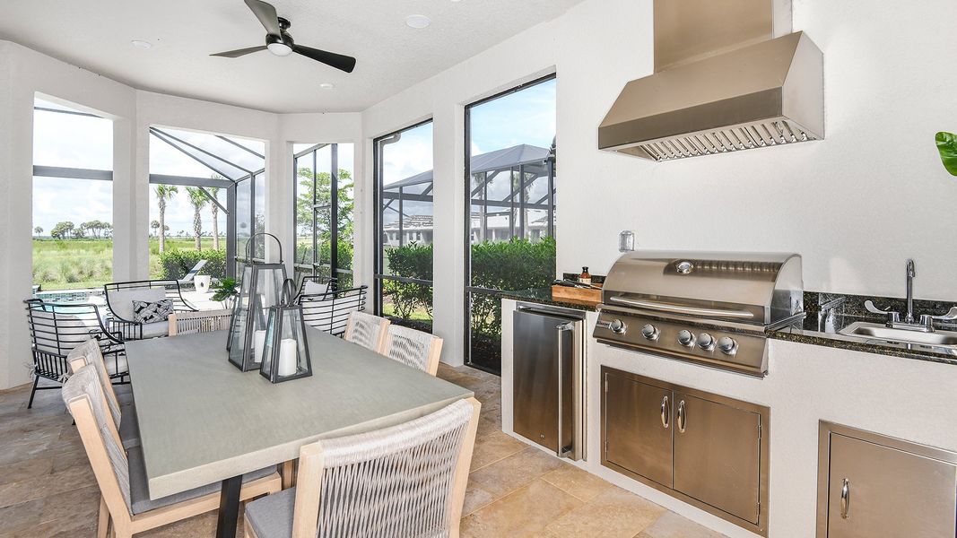 Representative furnished interior of a home built from the Lazio by Taylor Morrison in Esplanade at Skye Ranch, Sarasota (Image 23).